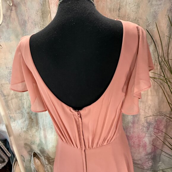 ๐Celebrate DB Studio Flutter Sleeve Formal - Bridesmaid - Prom Maxi Dress - Picture 8 of 15